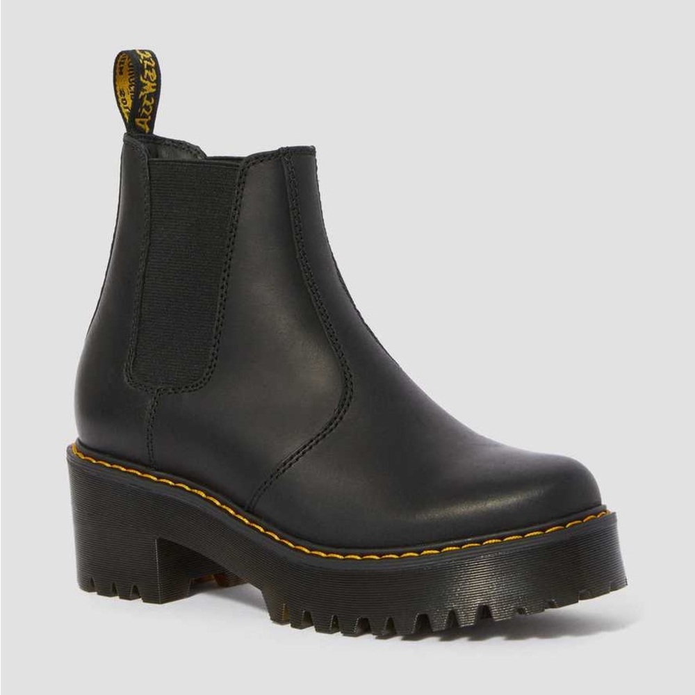 Dr. Martens ROMETTY WYOMING LEATHER PLATFORM CHELSEA BOOTS